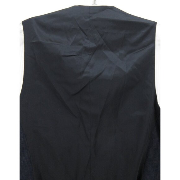 Hugo Boss Waistcoat Vest 36 Navy Virgin Wool Jacket Formal Extra Slim - Picture 6 of 12